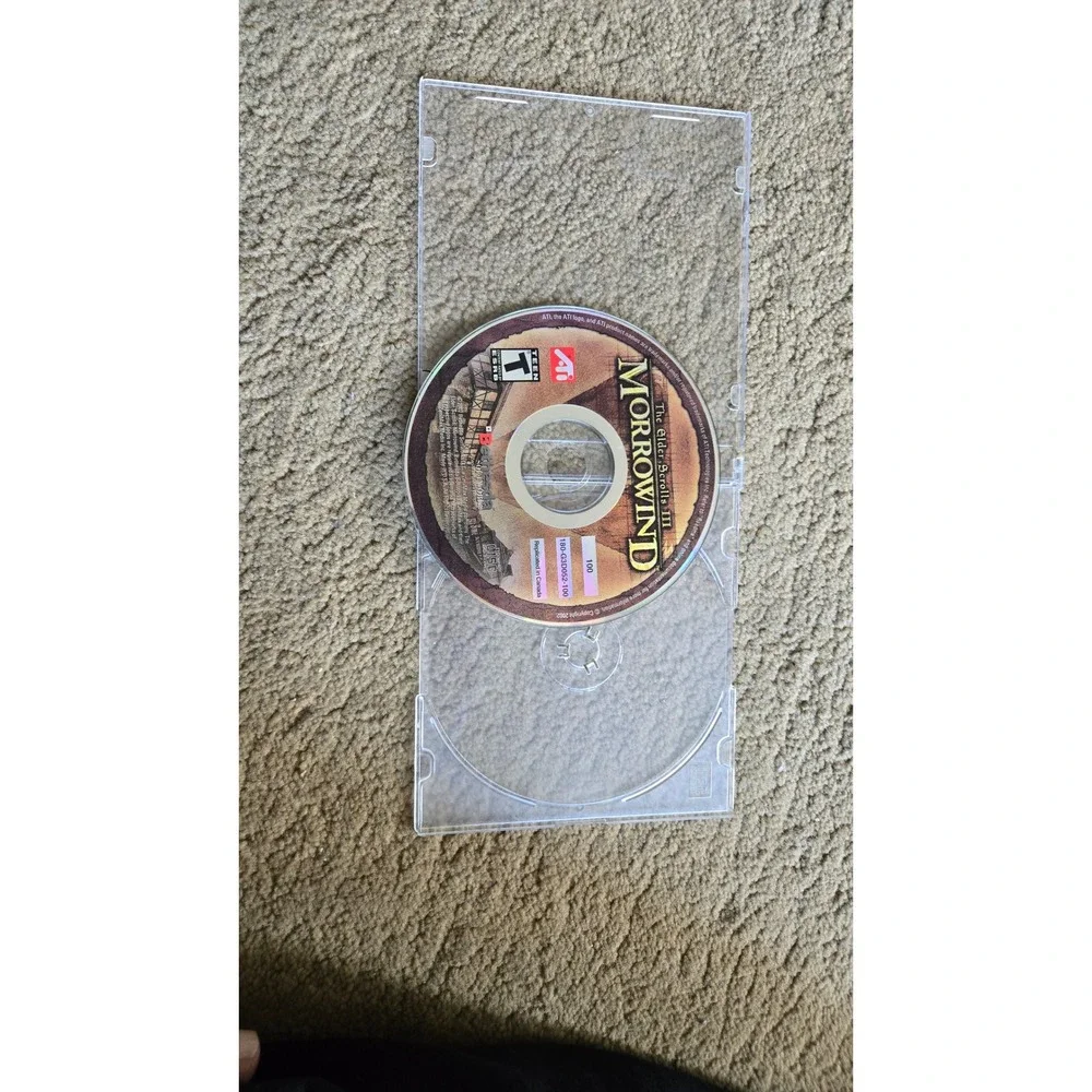 The Elder Scrolls III Morrowind PC Game Disc Bethesda ATI 180-G3D052-100 RPG